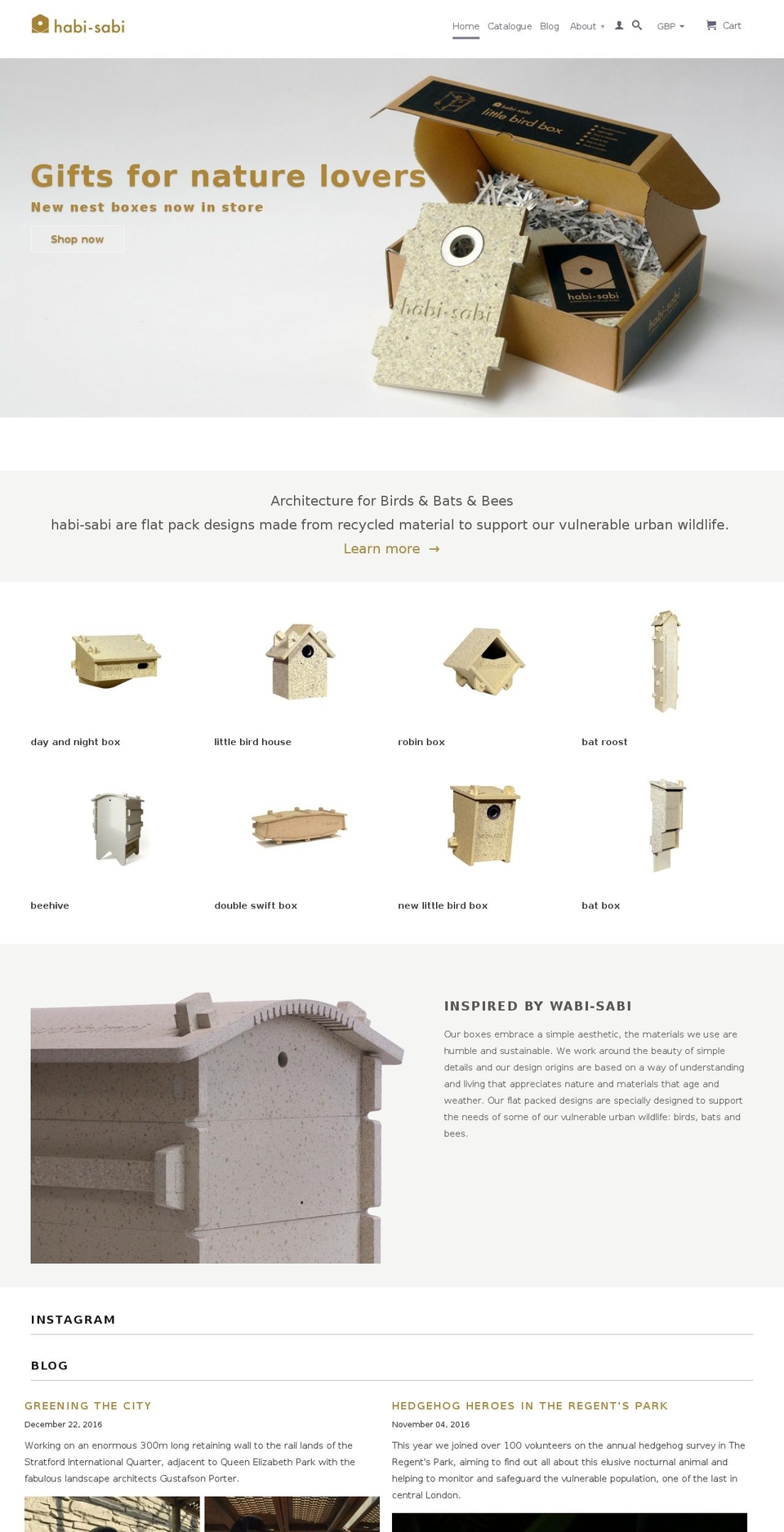 habi-sabi.com shopify website screenshot