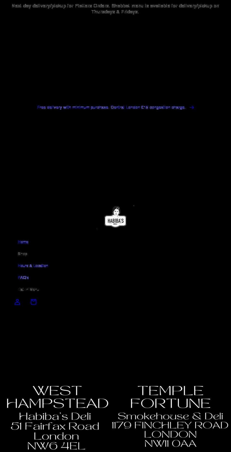 habibasdeli.com shopify website screenshot