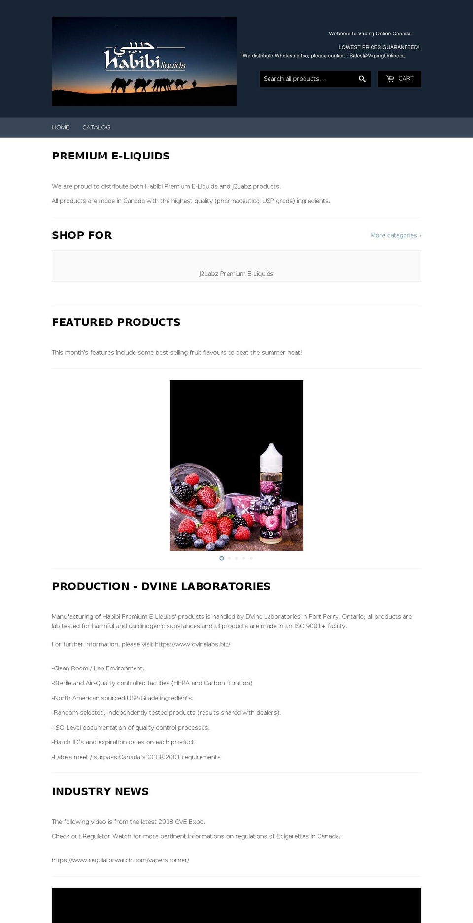 habibivaping.com — Shopify storefront screenshot