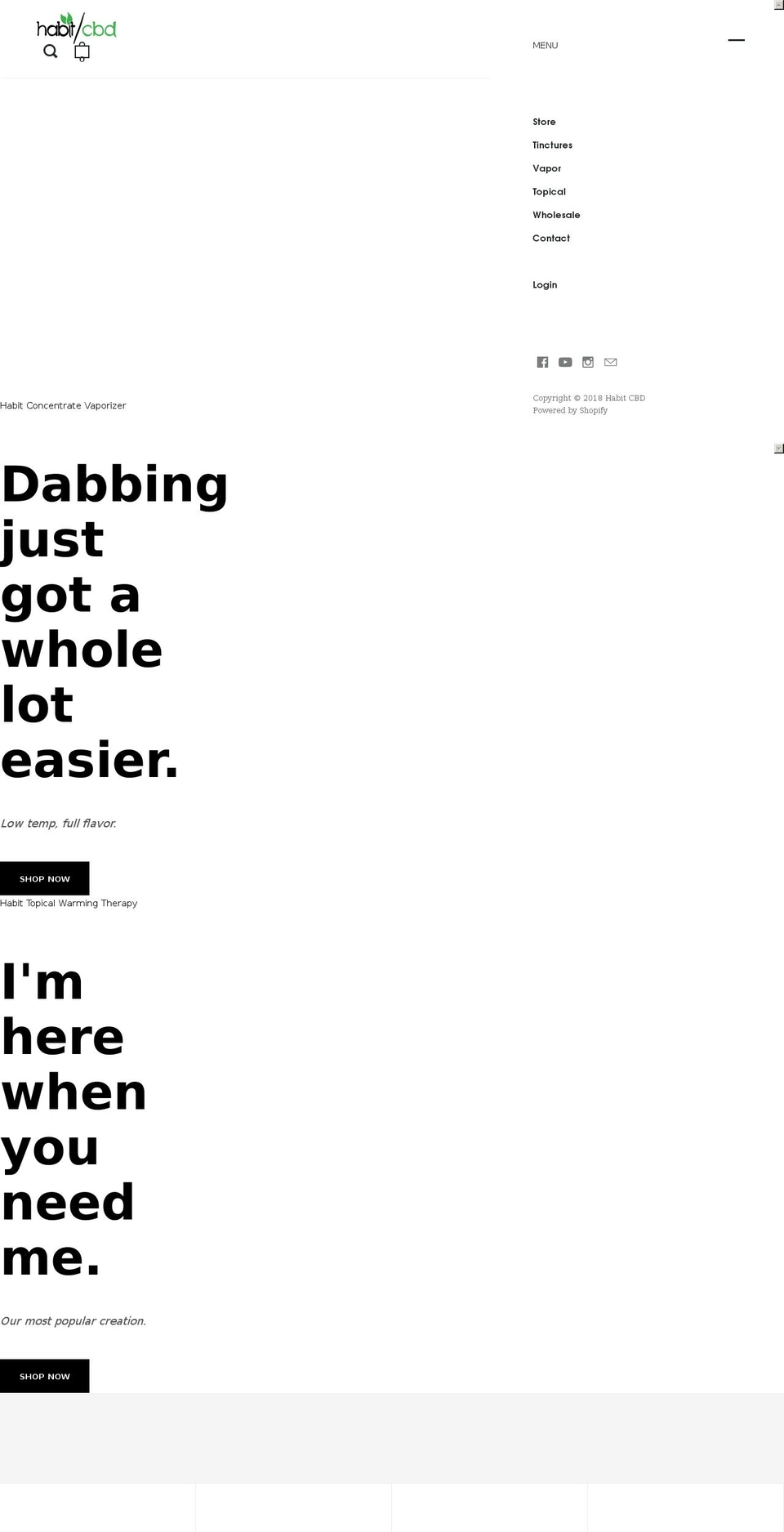 habitcbd.com — Shopify storefront screenshot