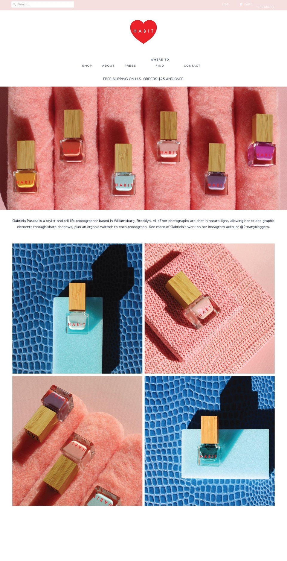 habitcosmetics.com shopify website screenshot