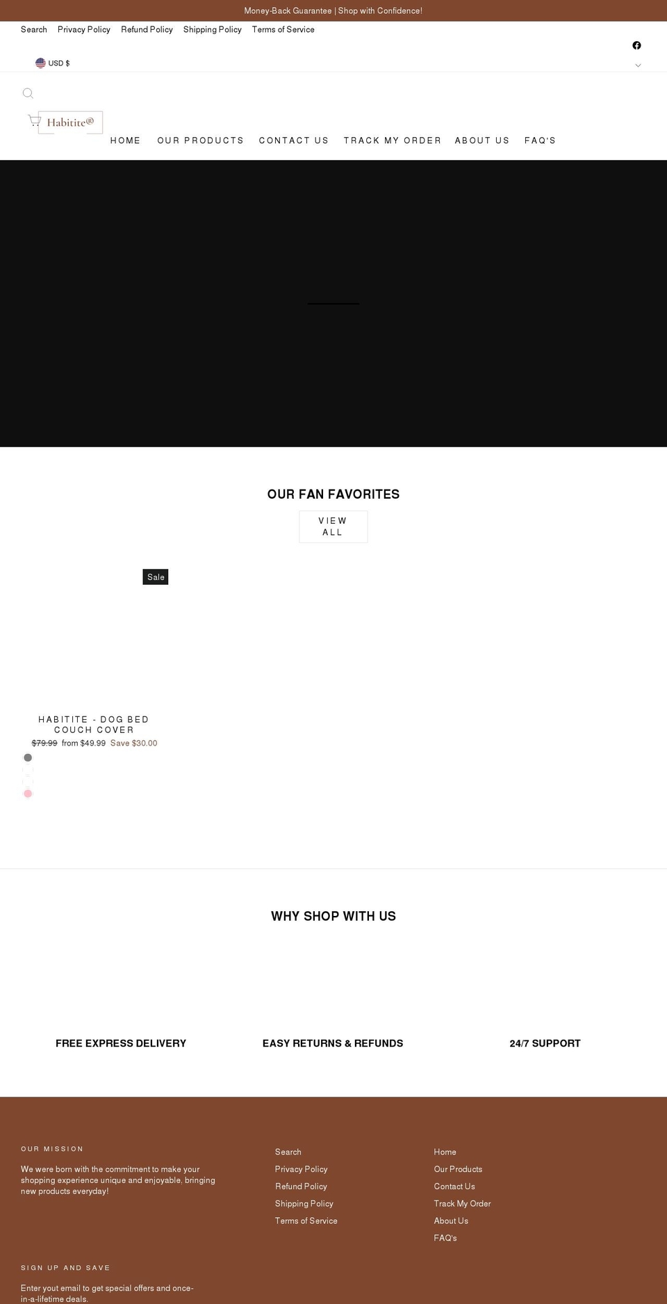 Outrightecom  site build Shopify theme site example habitite.com