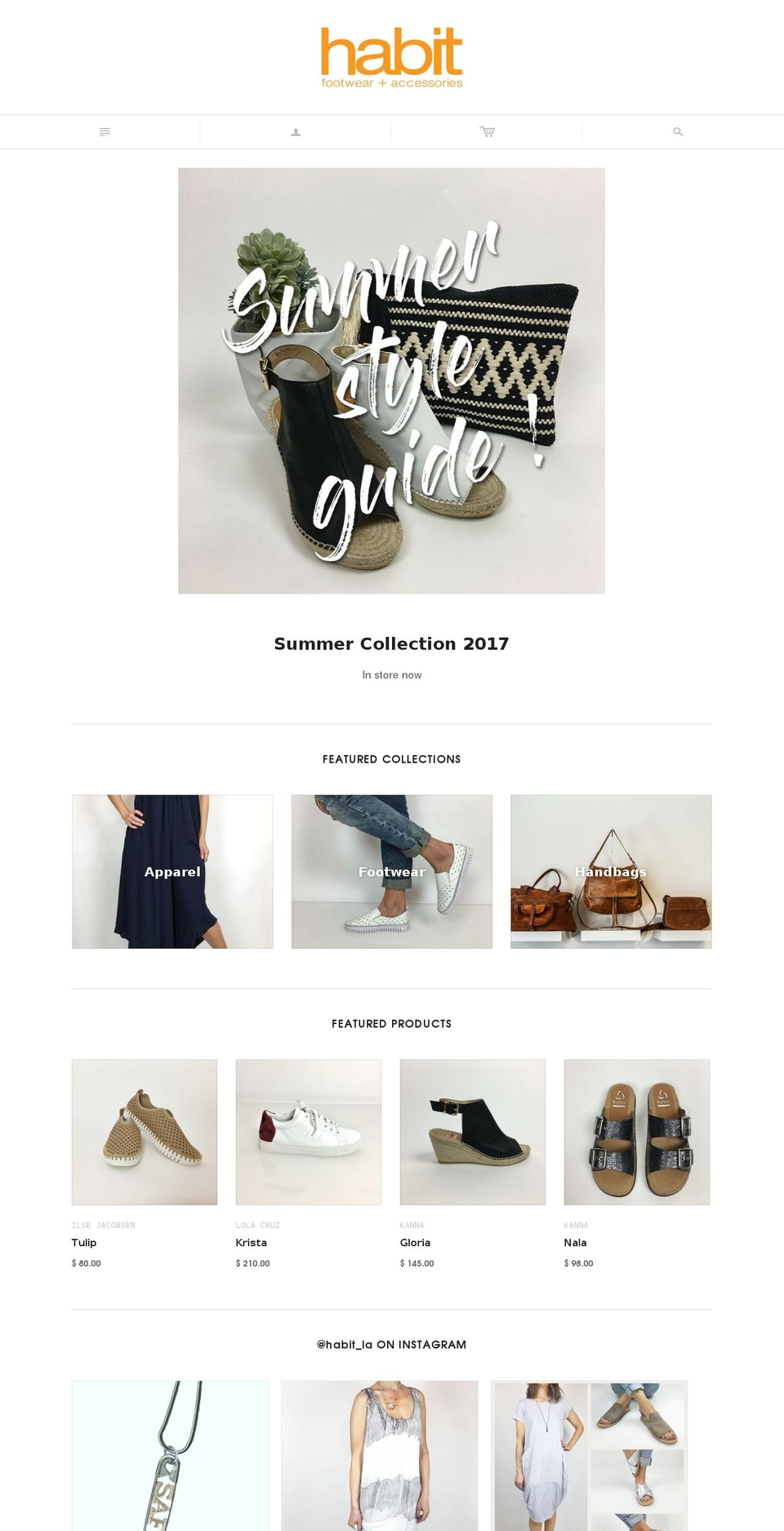 habitla.com shopify website screenshot
