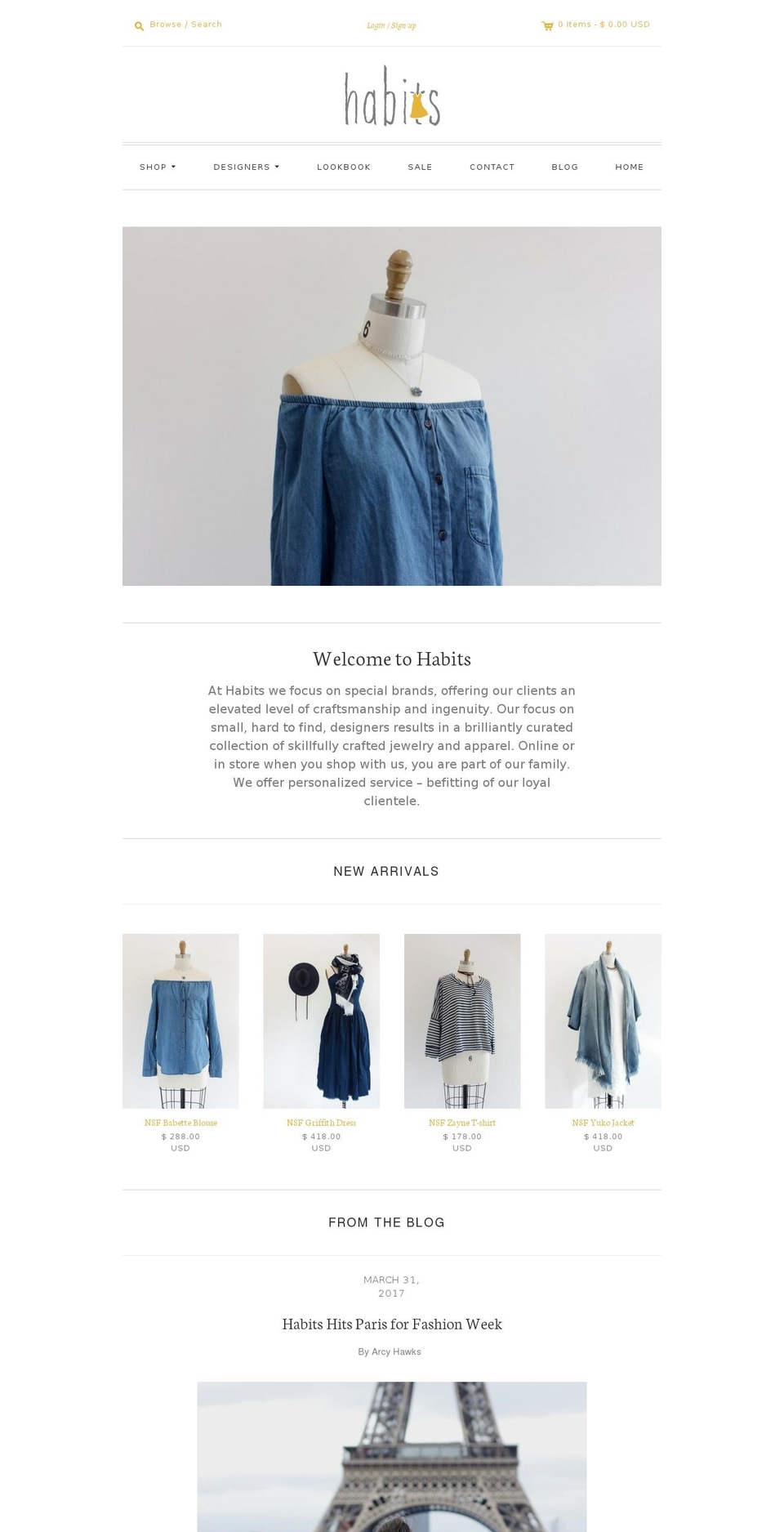 Editions Shopify theme site example habitsjh.com