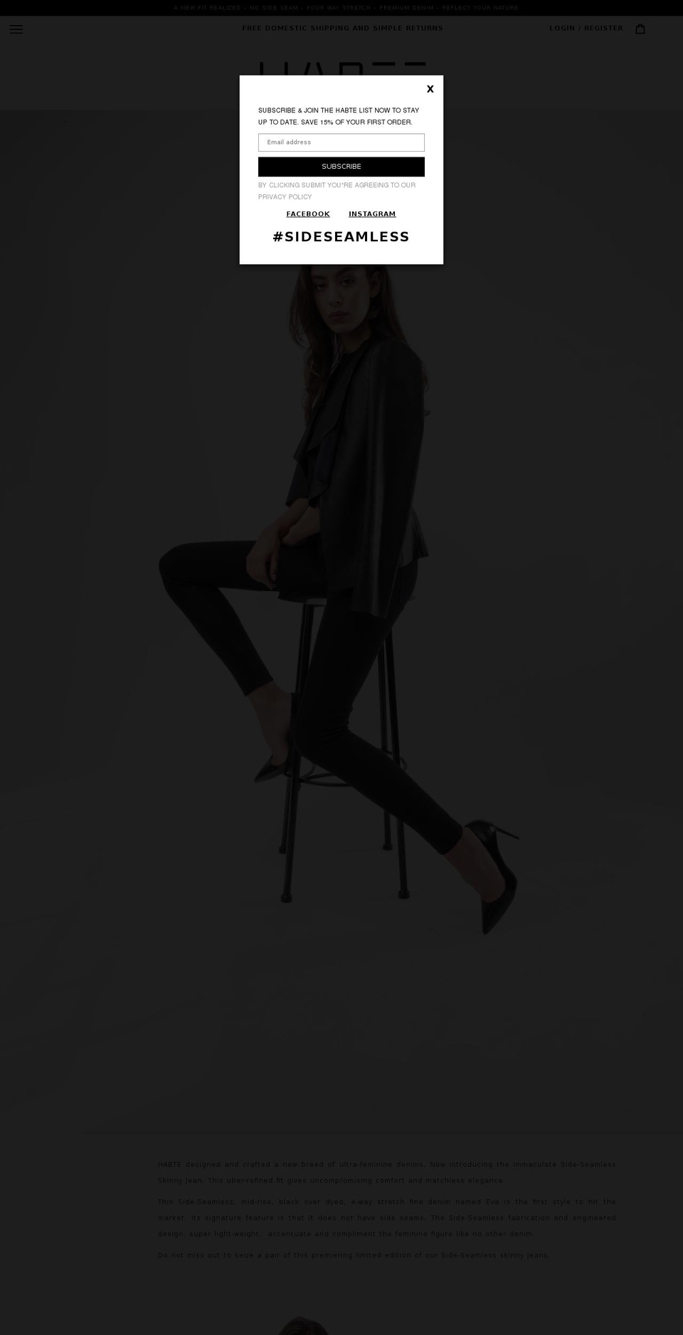 habtejeans.com — Shopify storefront screenshot