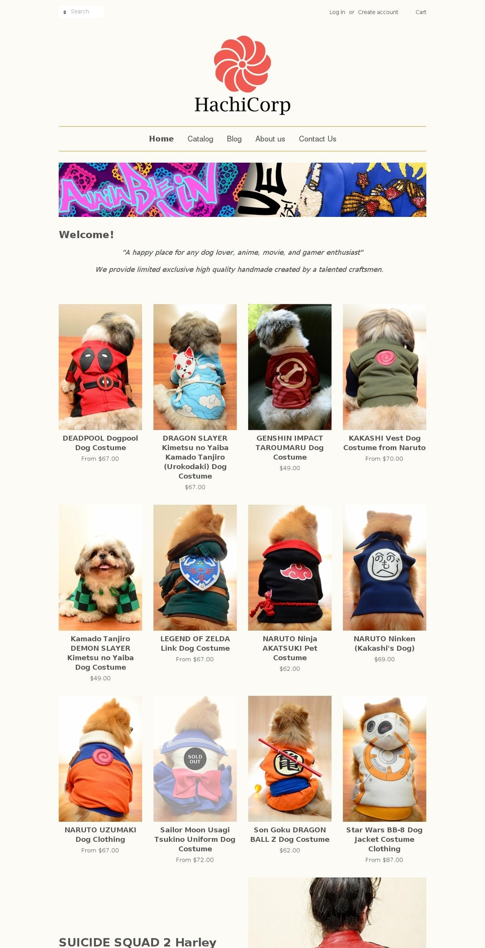 hachicorp.myshopify.com shopify website screenshot