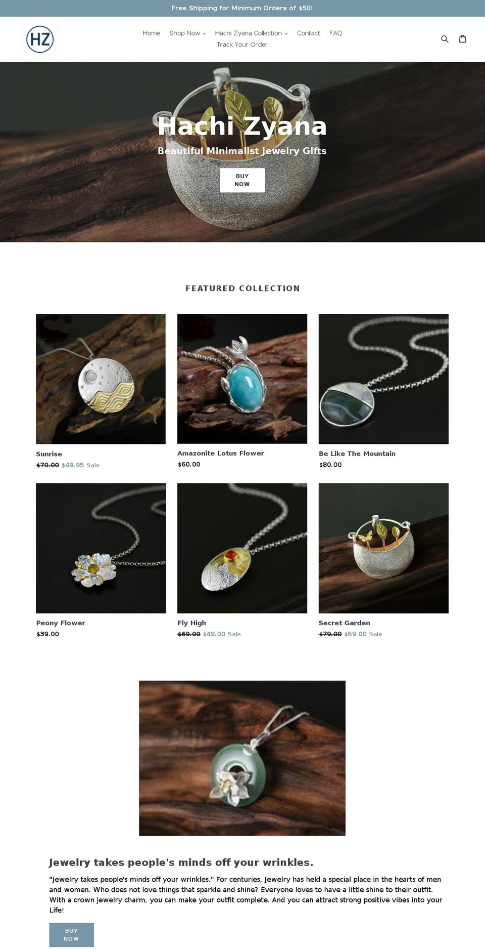 hachizyana.com shopify website screenshot