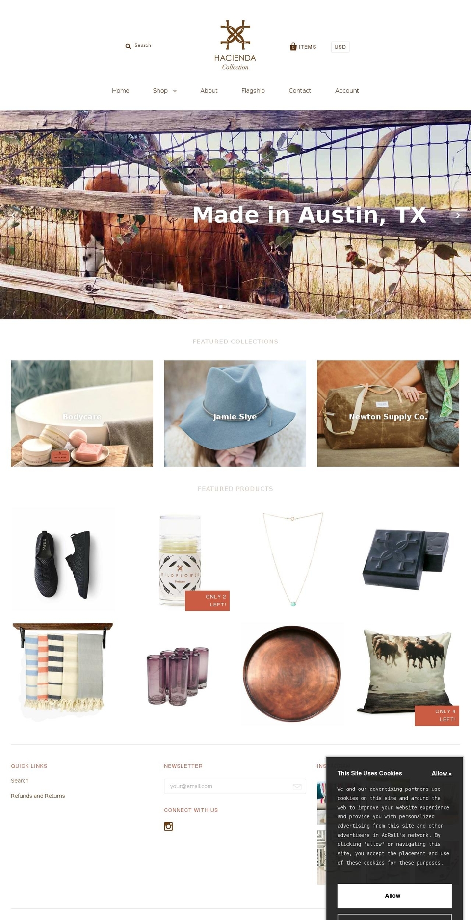 hacienda-austin.com — Shopify storefront screenshot