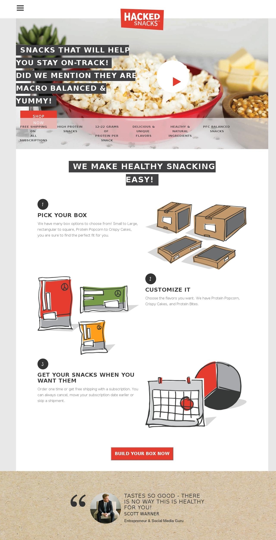 hackedsnacks.com — Shopify storefront screenshot