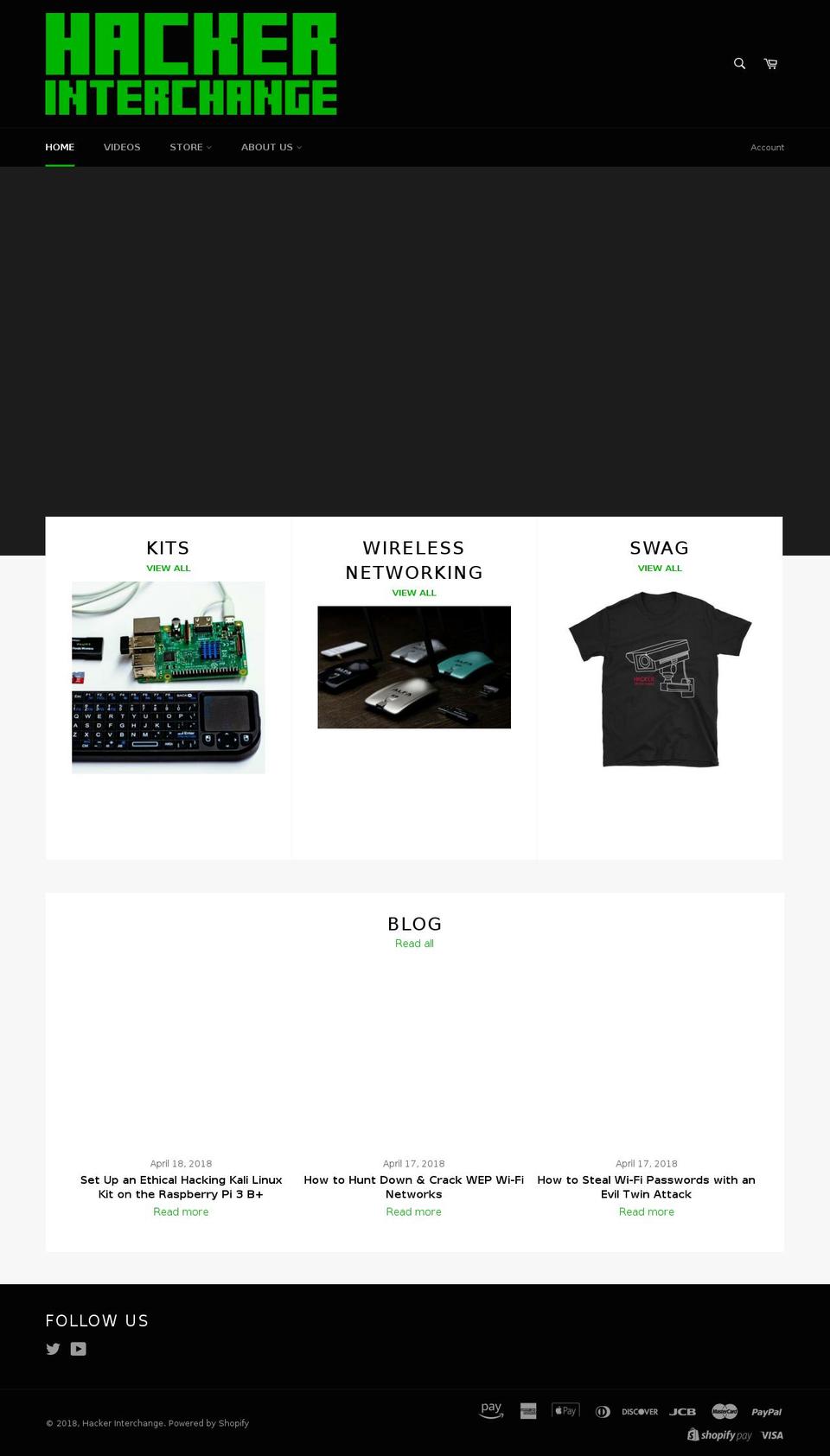hackerinterchange.com shopify website screenshot