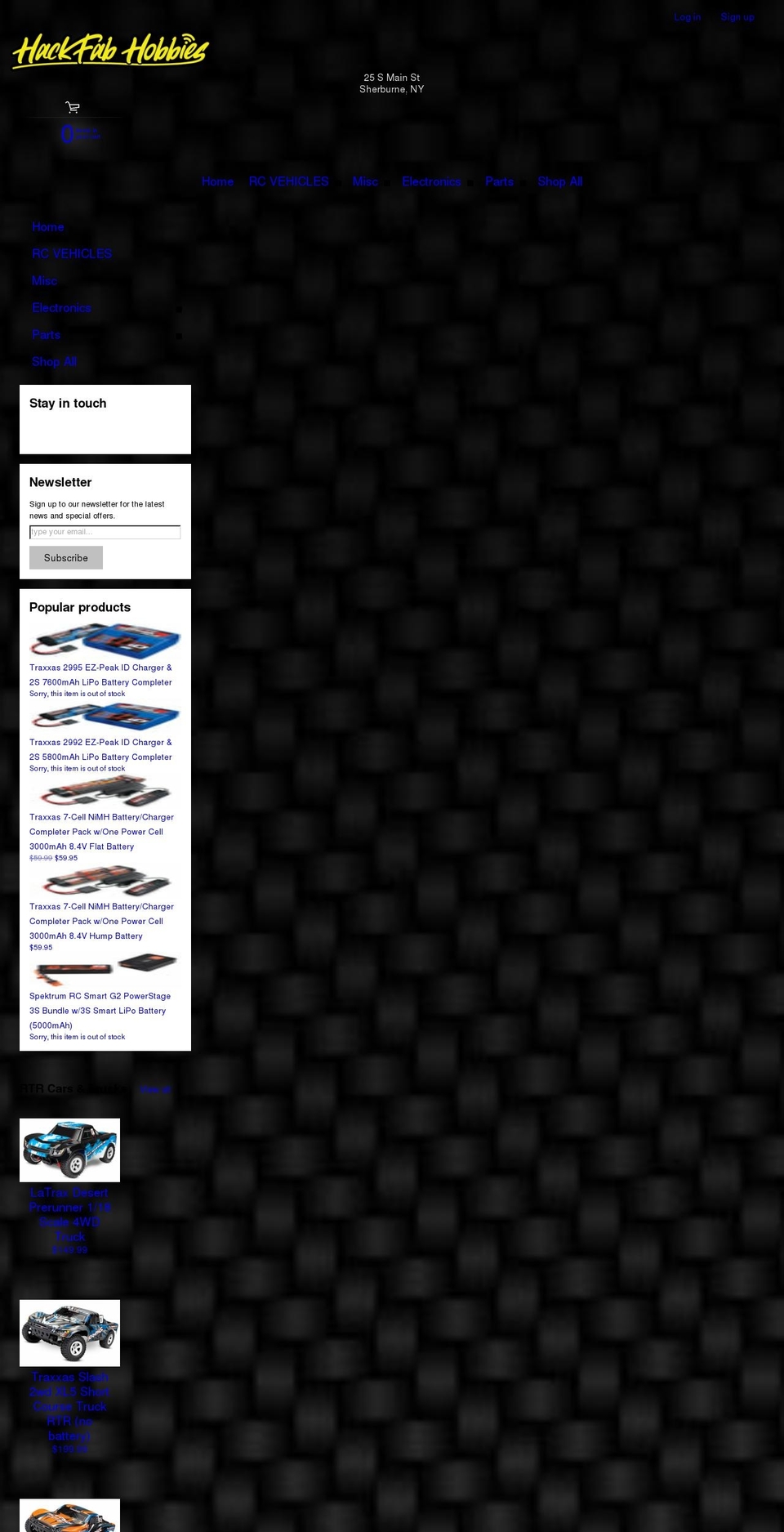 hackfabhobbies.com shopify website screenshot