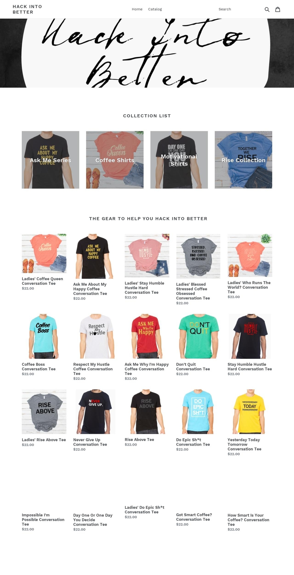 hackintobetter.com — Shopify storefront screenshot
