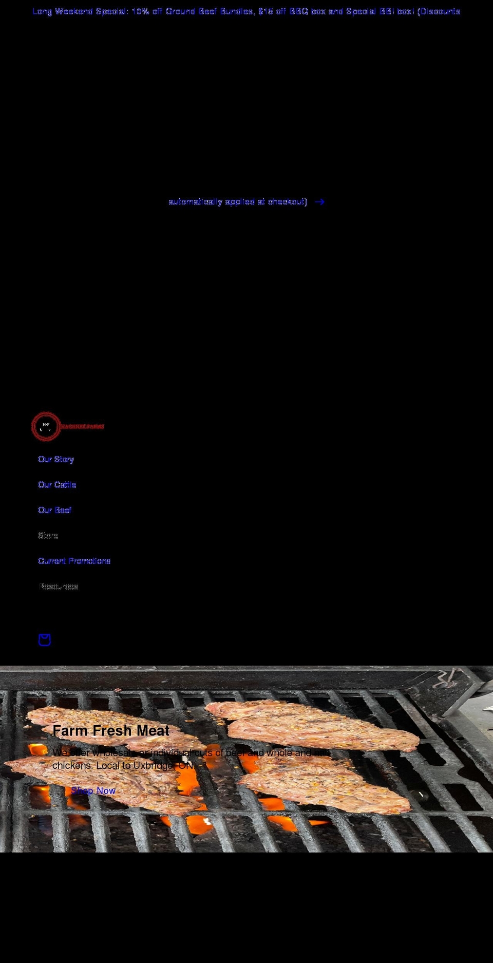 hacknerfarms.com shopify website screenshot