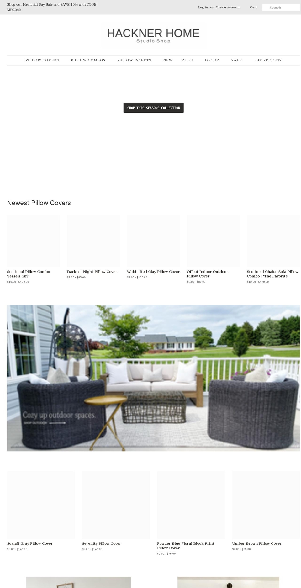 hacknerhome.com shopify website screenshot