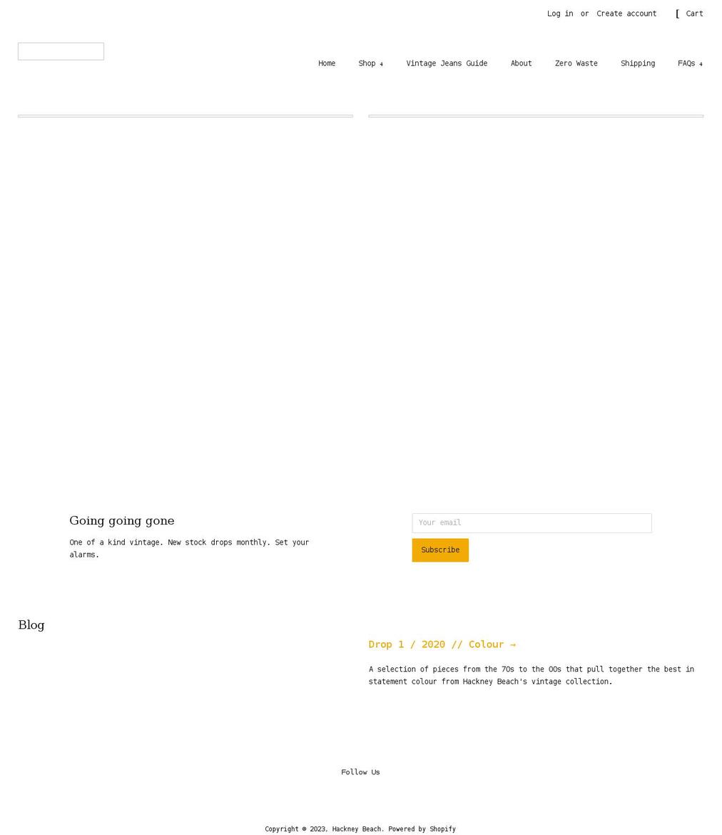 hackneybeachvintage.com shopify website screenshot