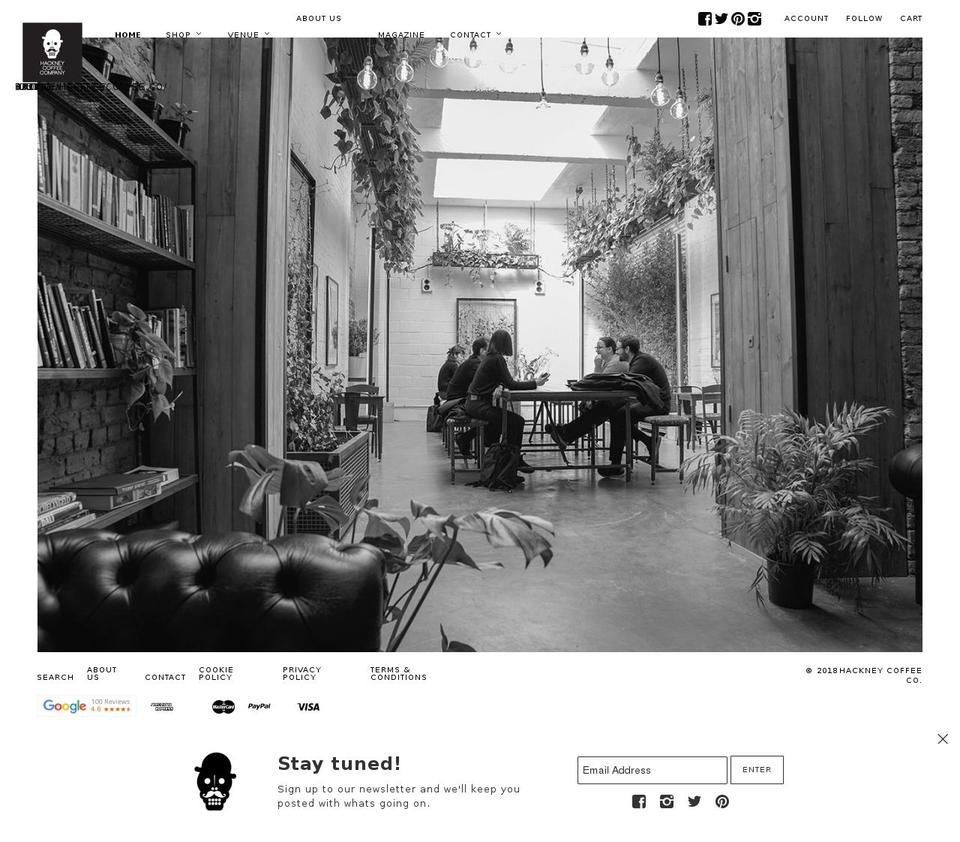 hackneycoffee.com — Shopify storefront screenshot