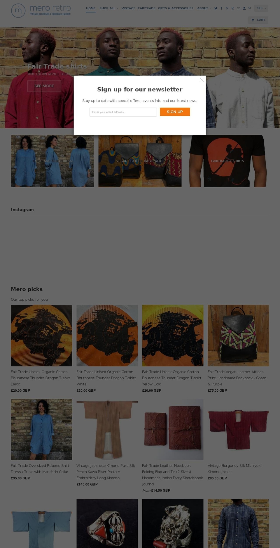 hackneyretro.com — Shopify storefront screenshot