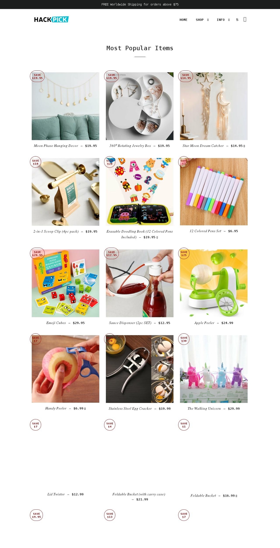 hackpick.com — Shopify storefront screenshot