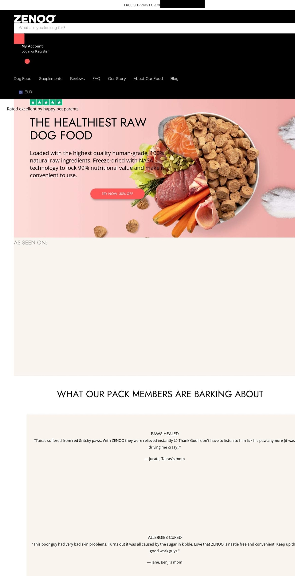 hackthedog.com — Shopify storefront screenshot