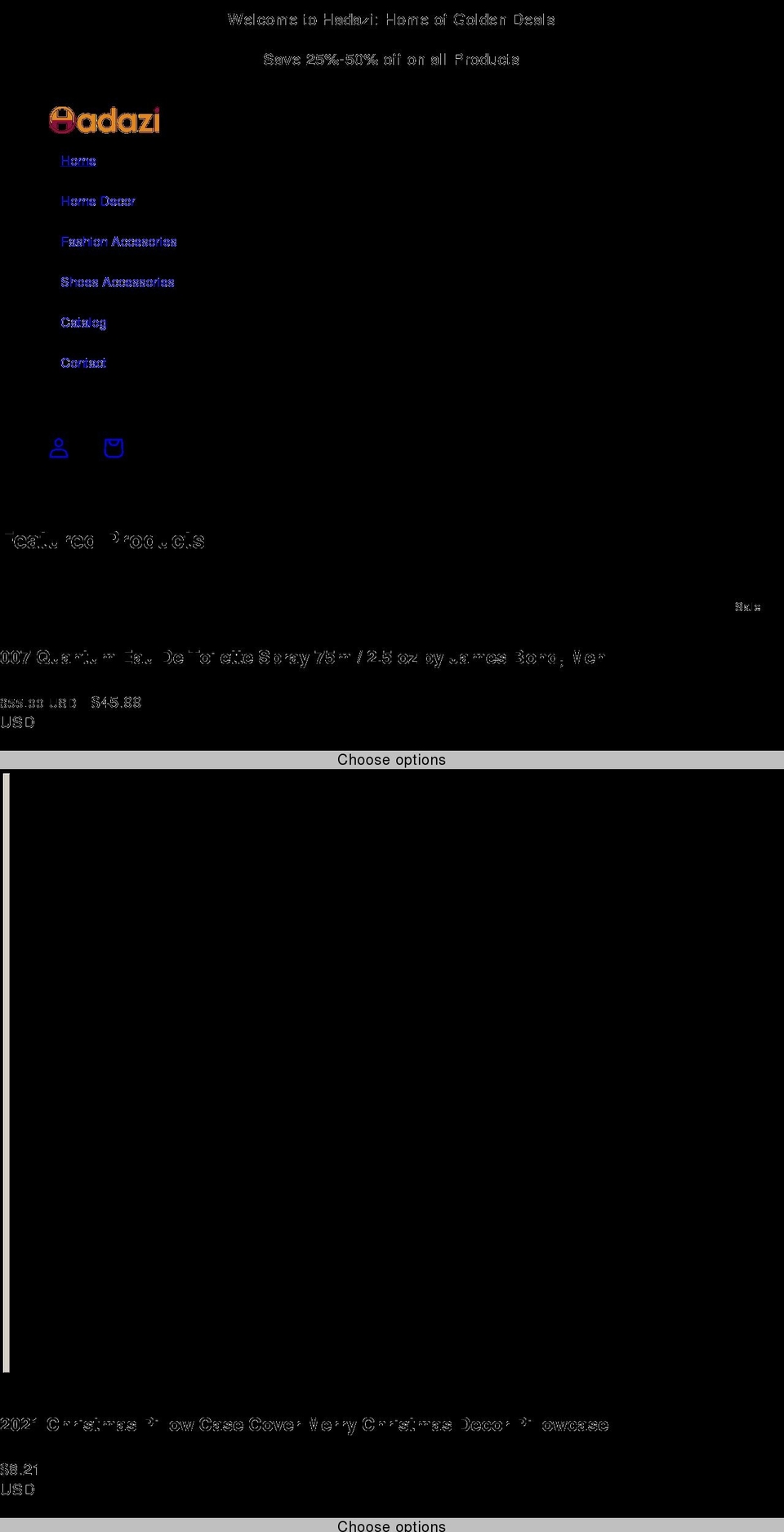 hadazi.com shopify website screenshot