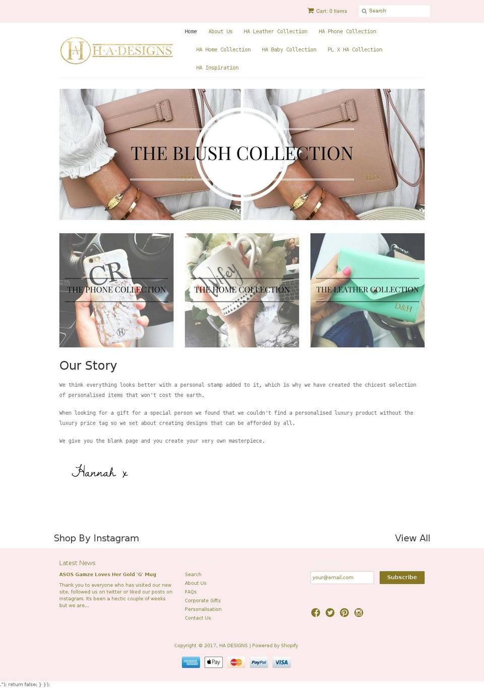 Made by Field — v. SC PO Apr.. Shopify theme site example hadesignsltd.com