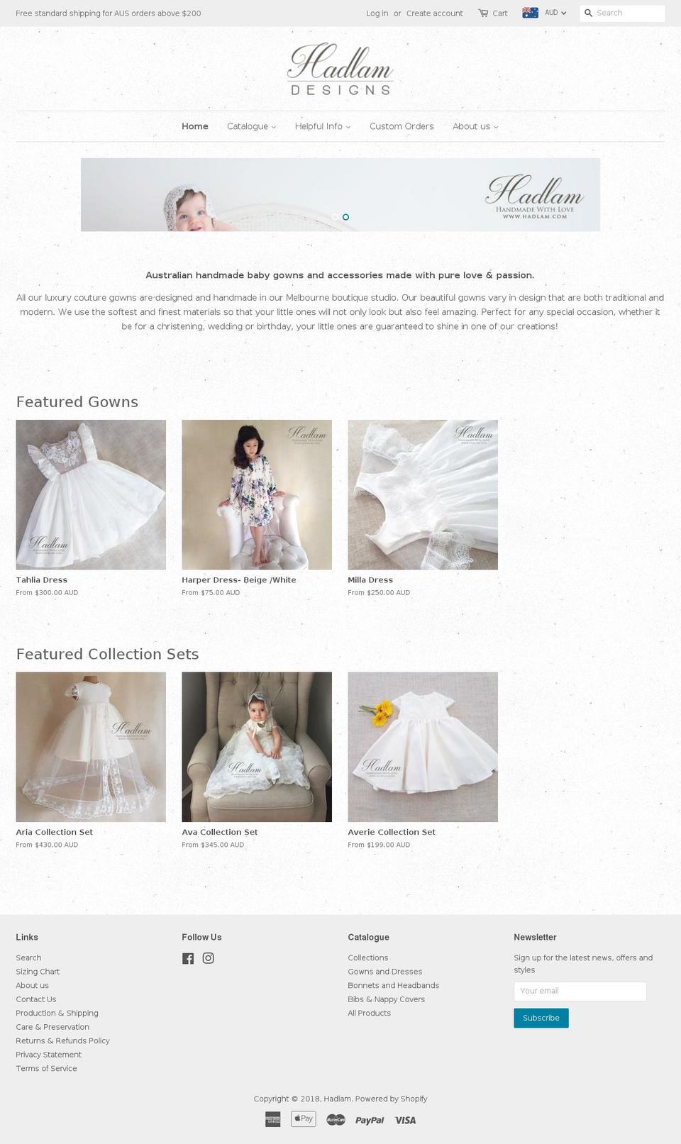 hadlam.com — Shopify storefront screenshot