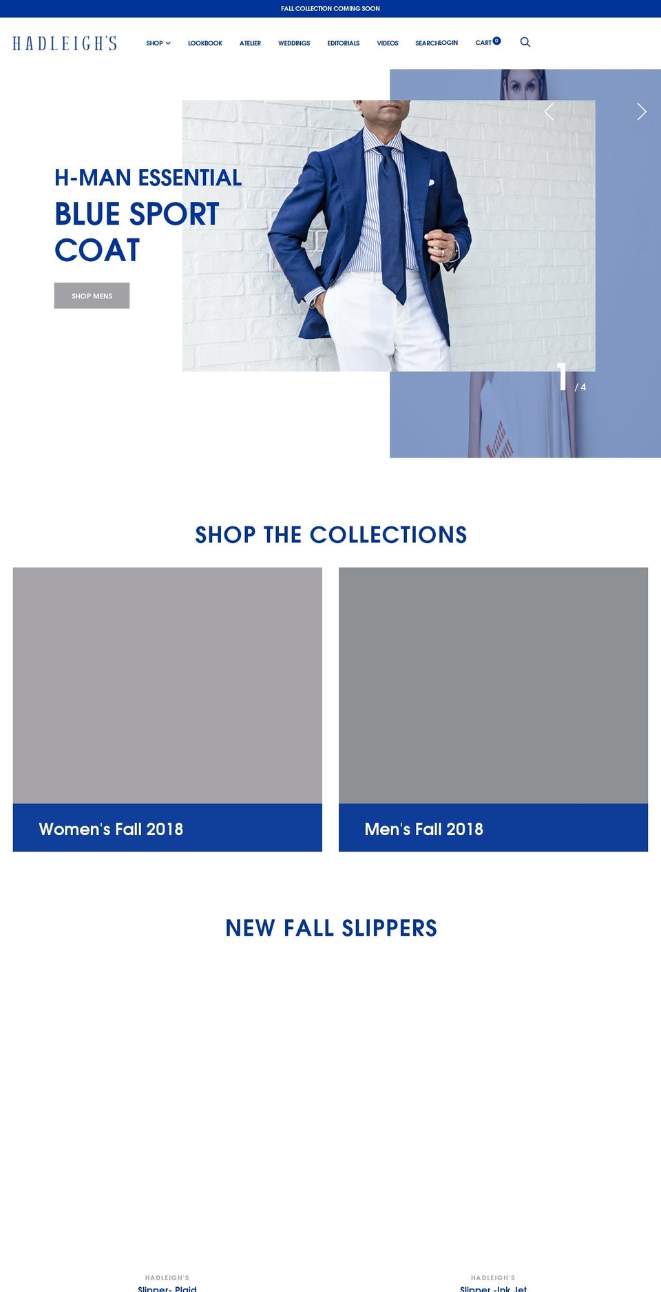 hadleighsbespoke.com — Shopify storefront screenshot
