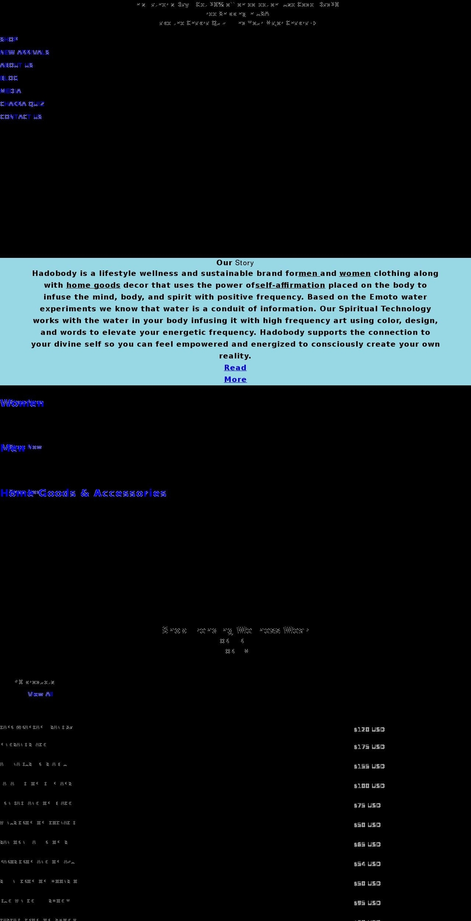 hadobody.com shopify website screenshot
