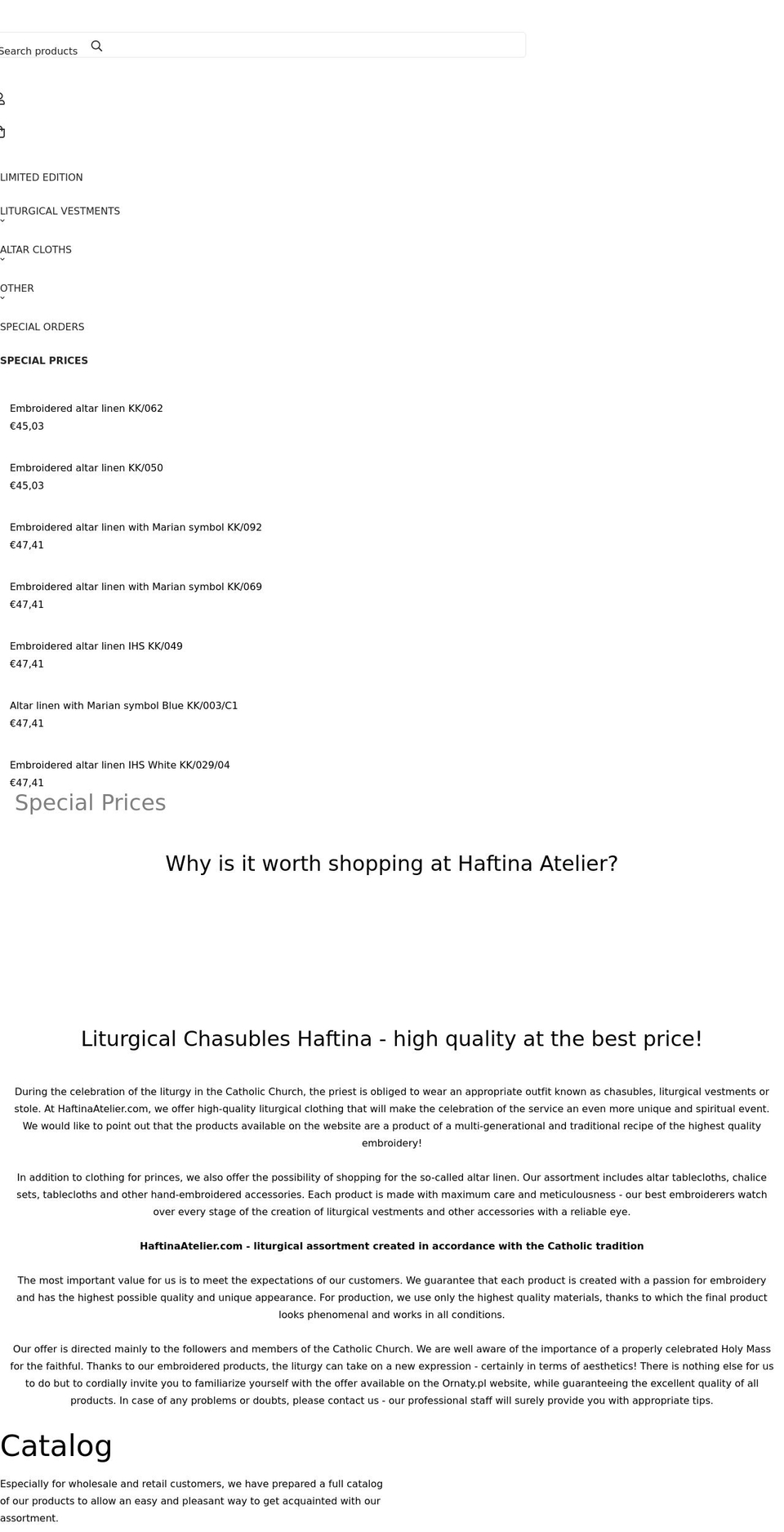 haftinaatelier.com shopify website screenshot