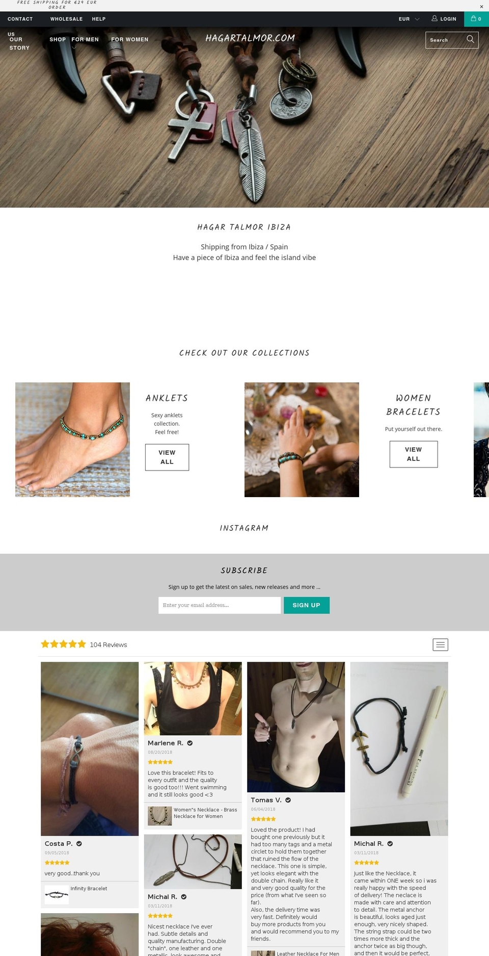 hagartalmor.com shopify website screenshot