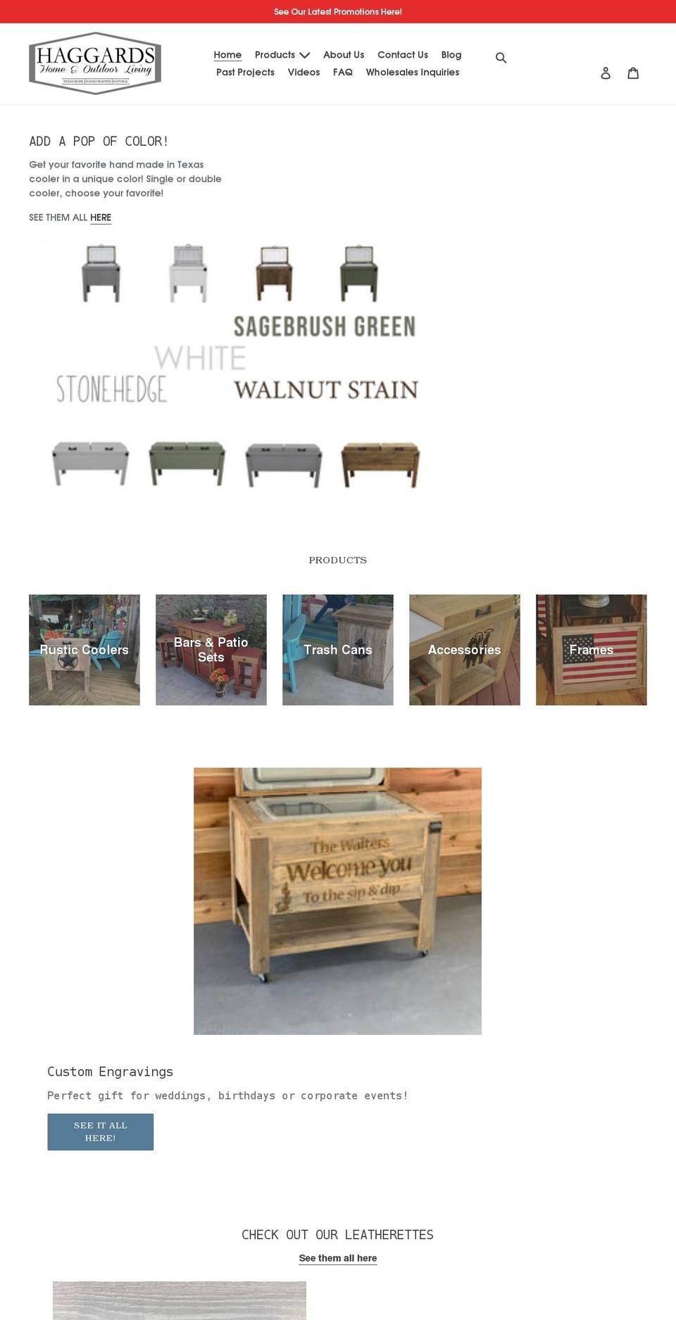 haggardsrusticgoods.com shopify website screenshot