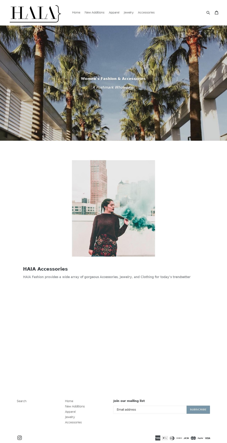 haiafashion.com — Shopify storefront screenshot