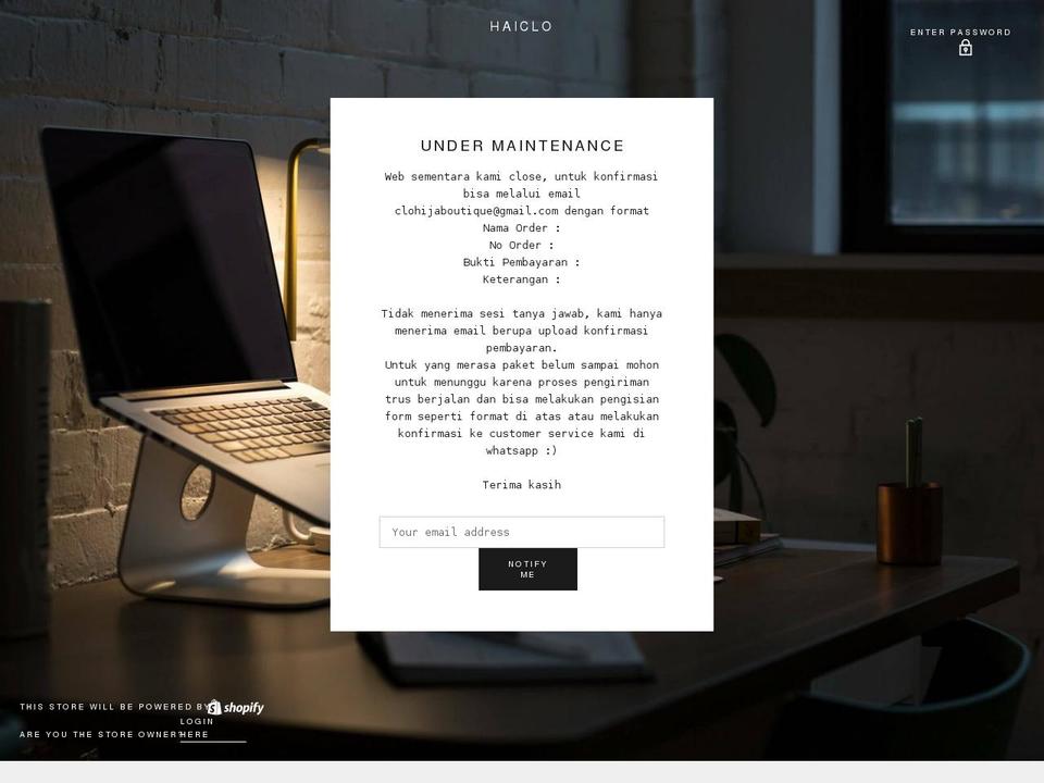 haiclo.com shopify website screenshot