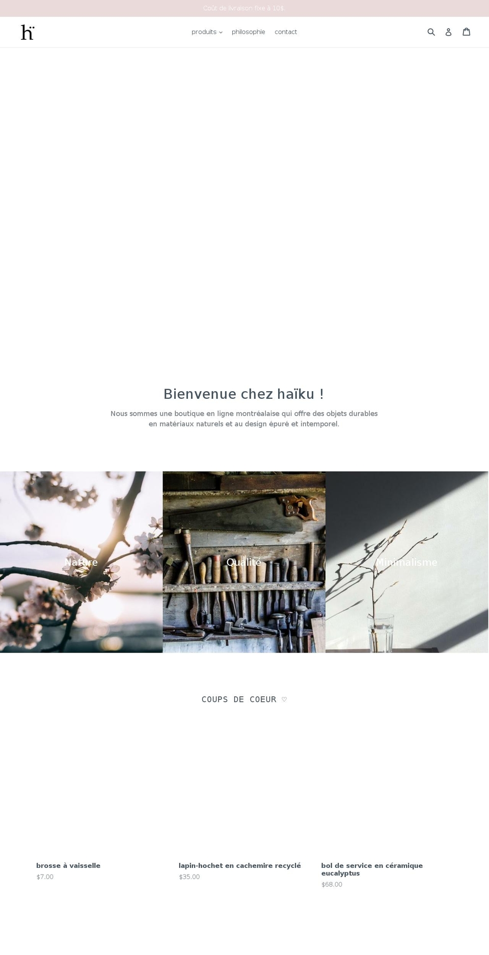 haikuboutique.com shopify website screenshot