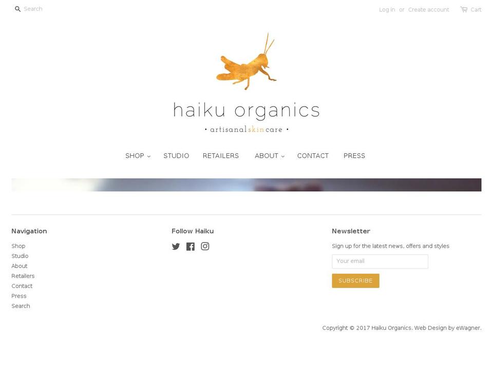 haikuorganics.com shopify website screenshot