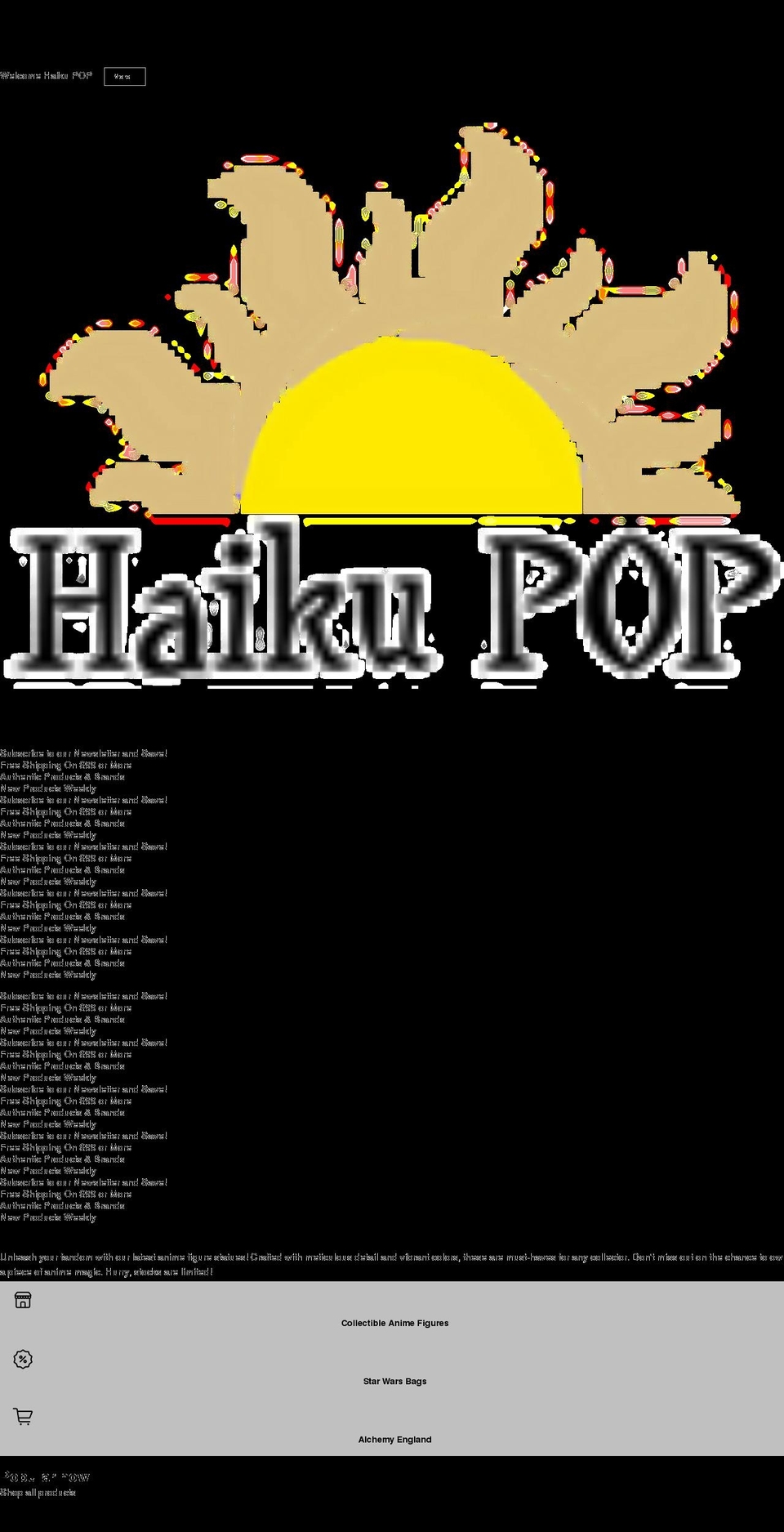 haikupop.com shopify website screenshot