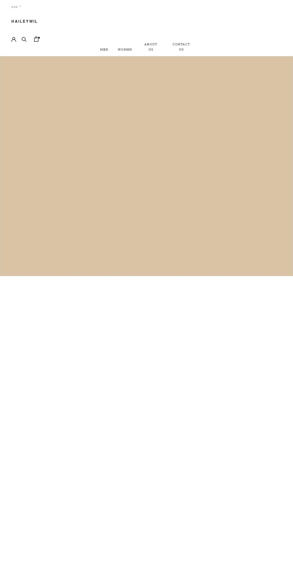 haileywil.com shopify website screenshot