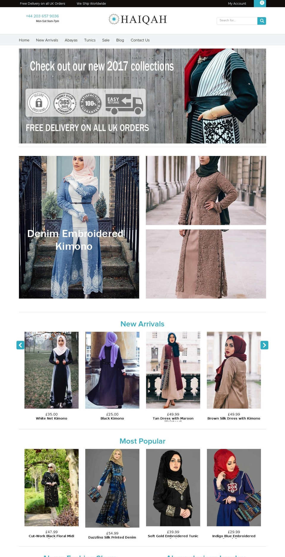 haiqah.co.uk shopify website screenshot