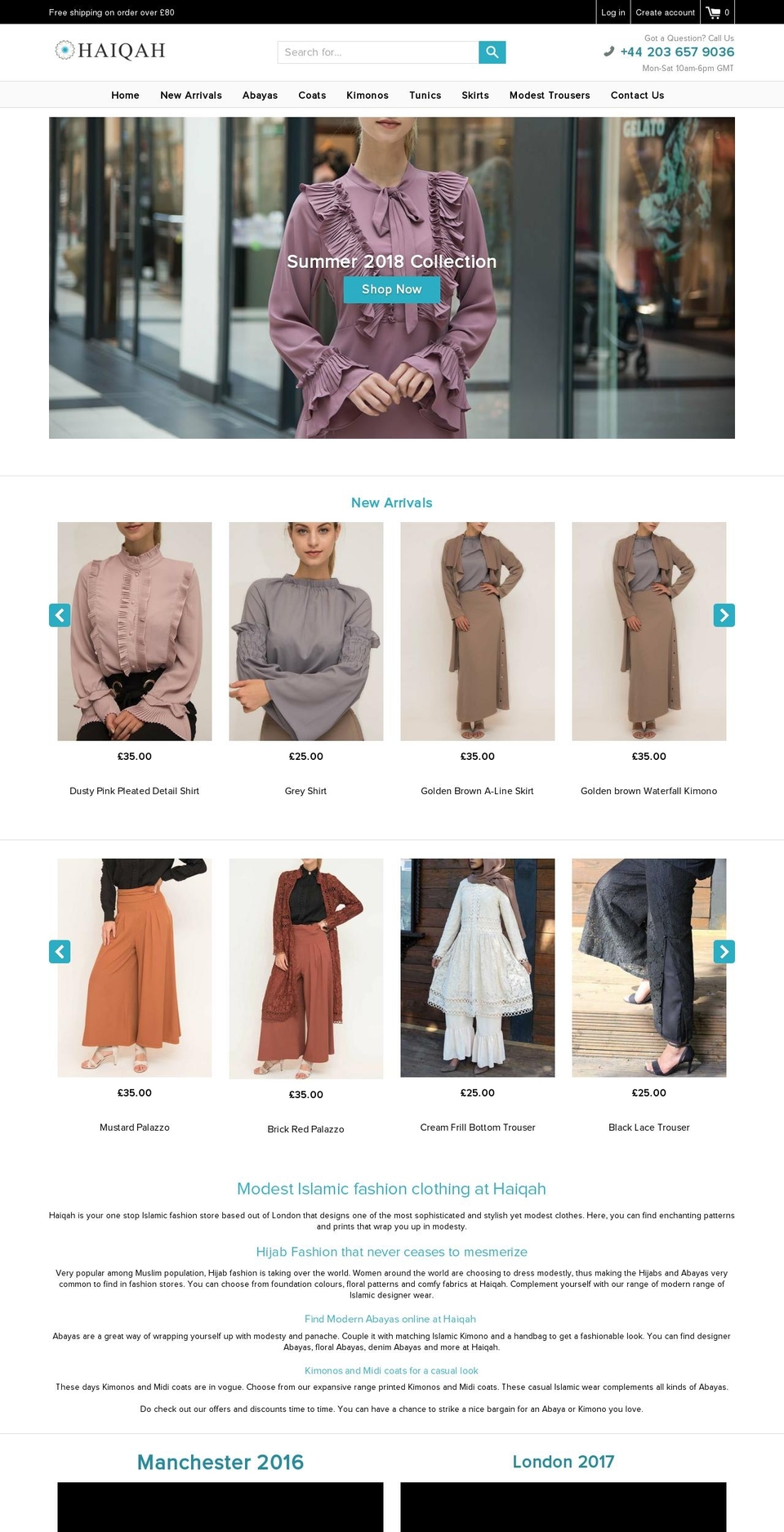 haiqah.com — Shopify storefront screenshot