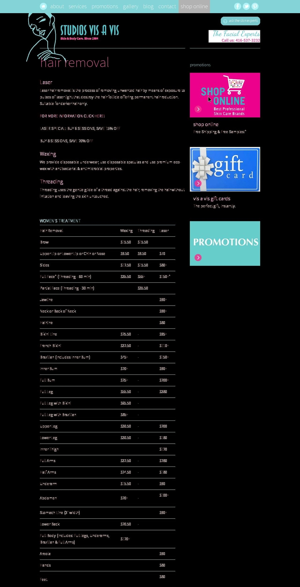 hair-removal-laser.ca shopify website screenshot