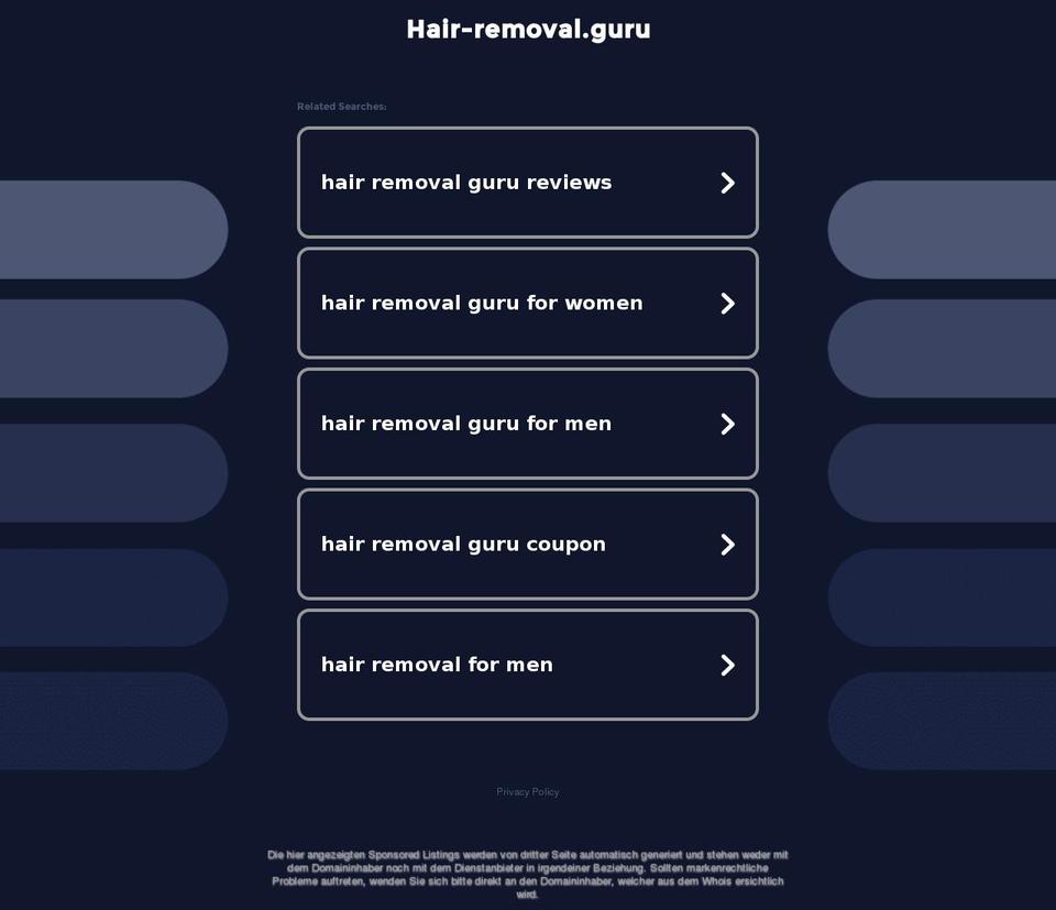 hair-removal.guru shopify website screenshot