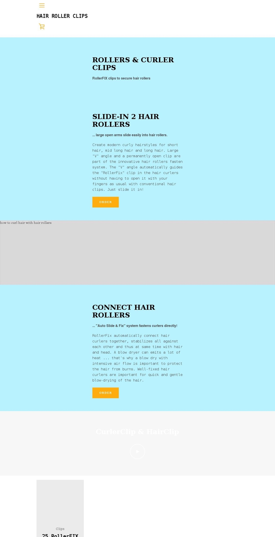 hair-rollers.com shopify website screenshot