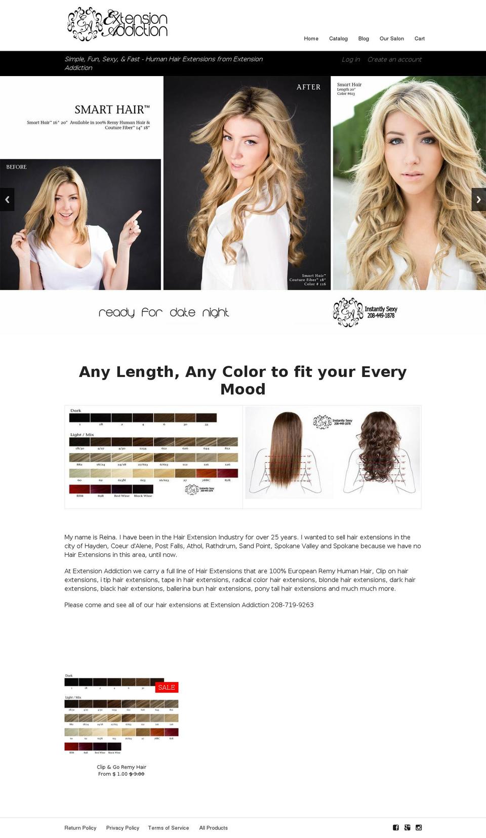 plain Shopify theme site example hair-stylist.org