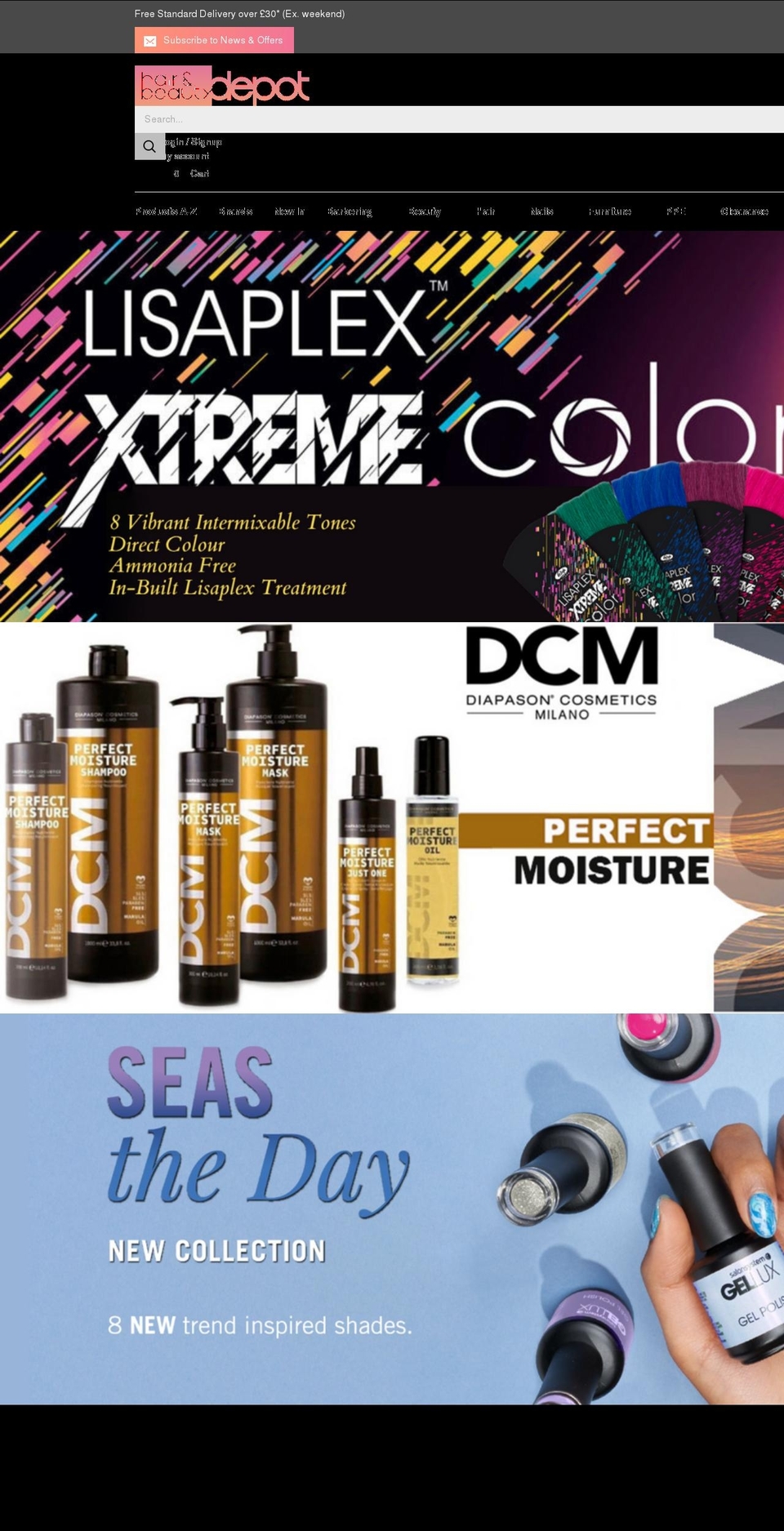 hairandbeautydepot.com shopify website screenshot