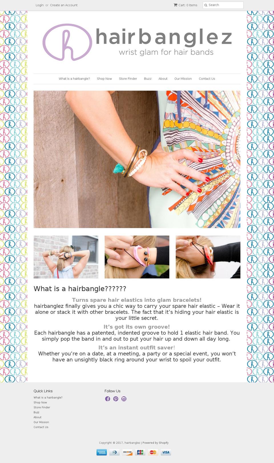 hairbanglez.com shopify website screenshot