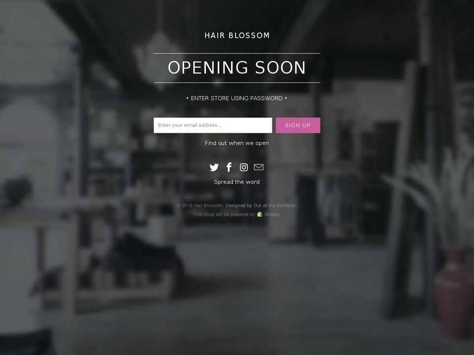 hairblossom.com — Shopify storefront screenshot