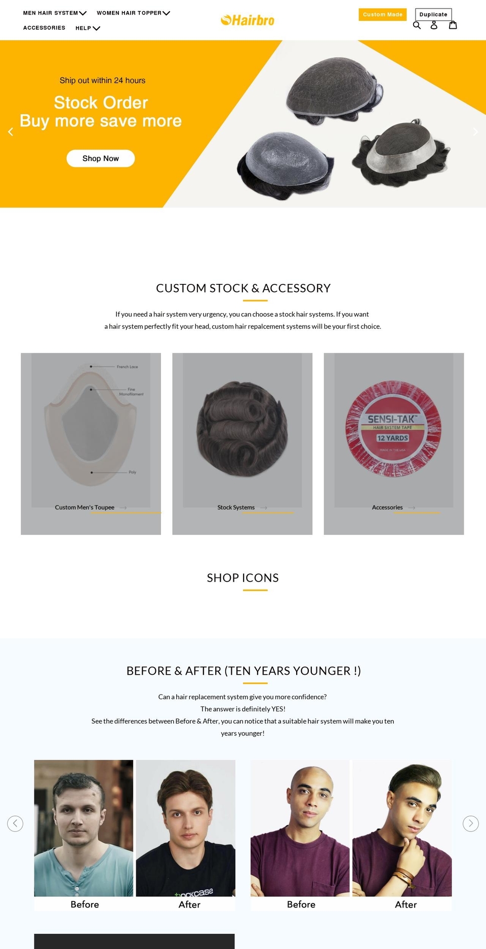 hairbro.co.uk shopify website screenshot