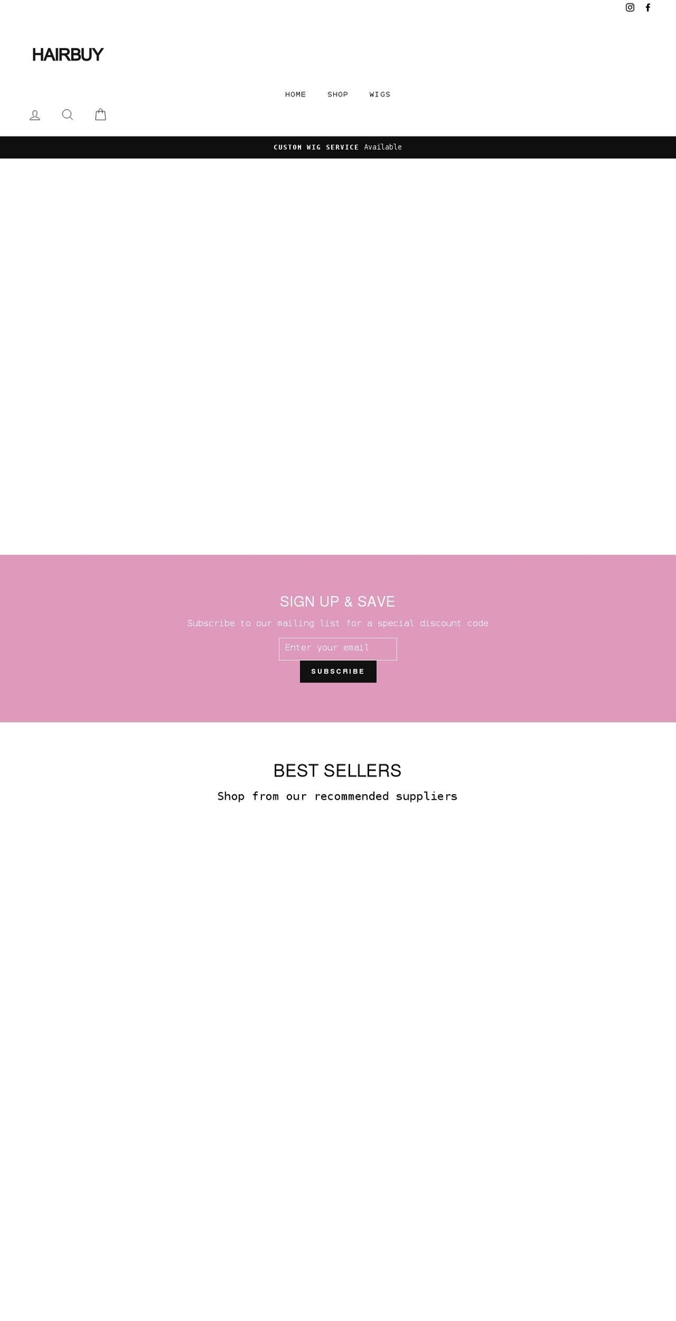 hairbuy.net shopify website screenshot