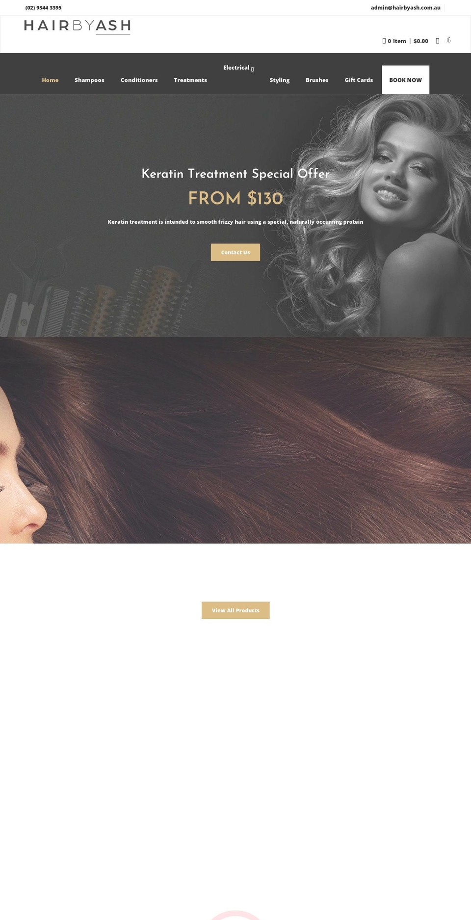 hairbyash.com.au shopify website screenshot