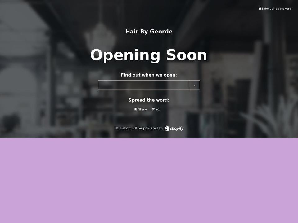 hairbygeorde.com shopify website screenshot